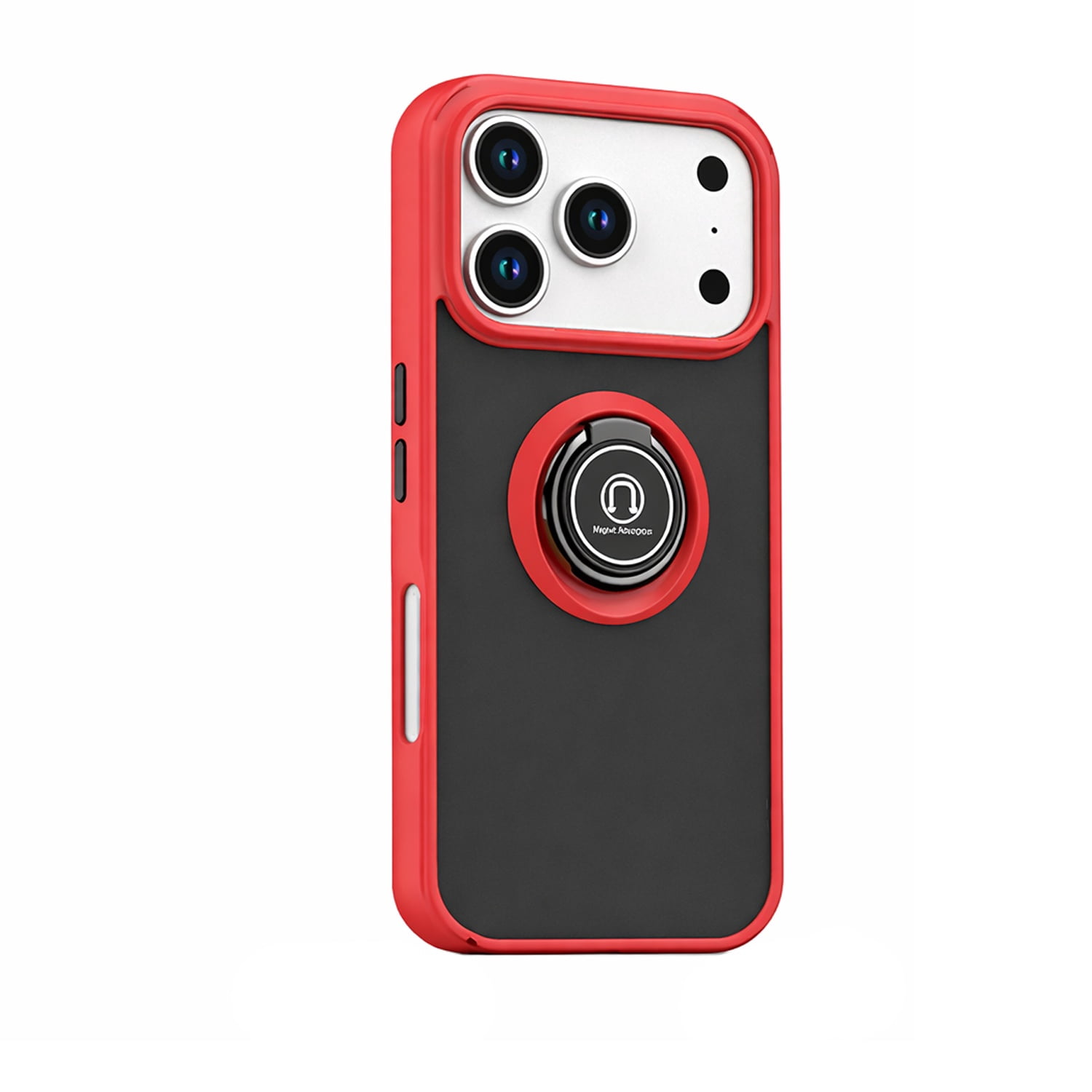 Vibrant Matte Ring Case for iPhone 17 Pro Max - Red