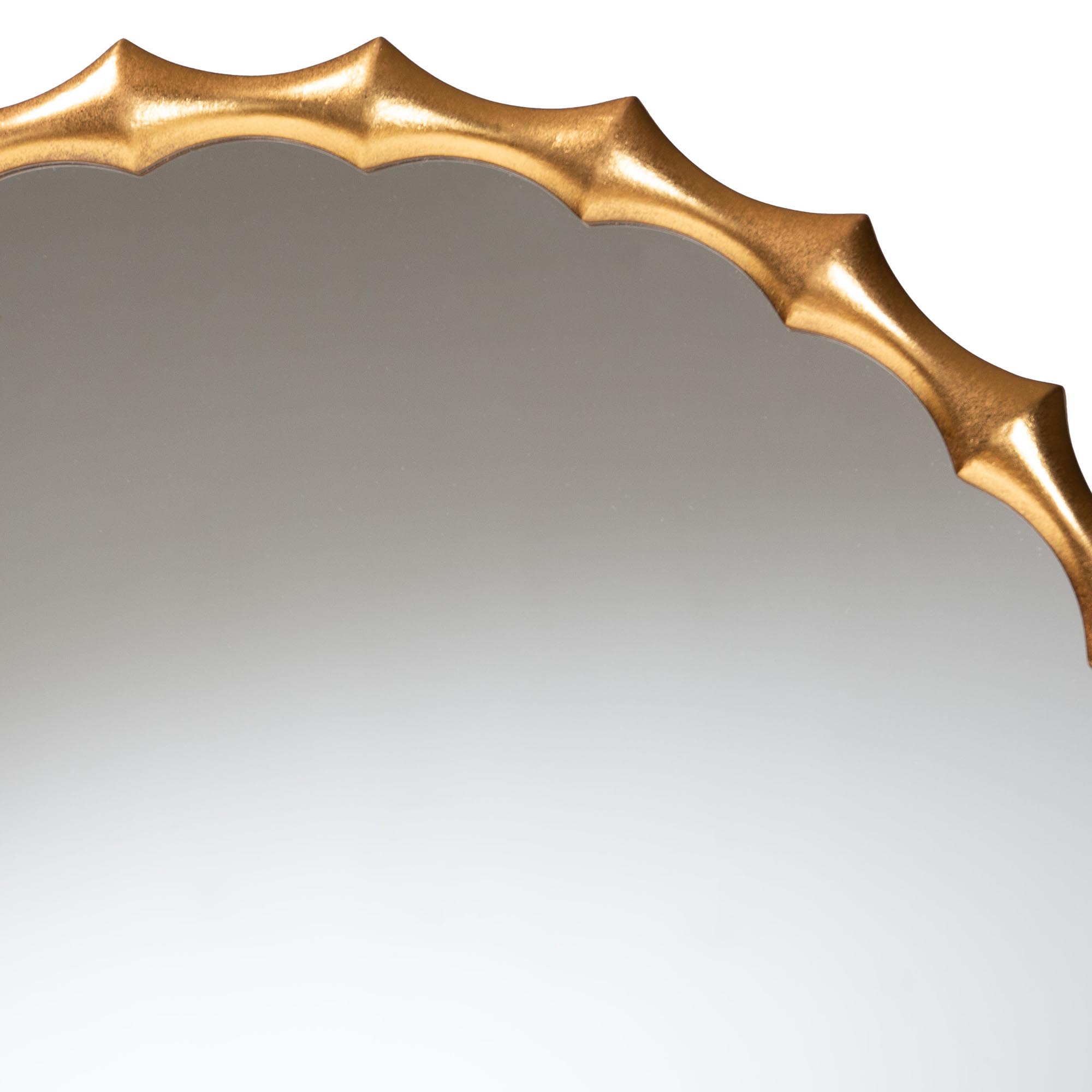 Baxton Studio Everette Vintage Mirror, Round, Antique Goldleaf