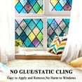 thumbnail image 5 of Colorful Window Privacy Film, Electrostatic Glass Window Sticker, Static Cling Window Film Non-Adhesive Wall Decals Decor Door Home House Ofiice 12*78.74Inch, 5 of 5