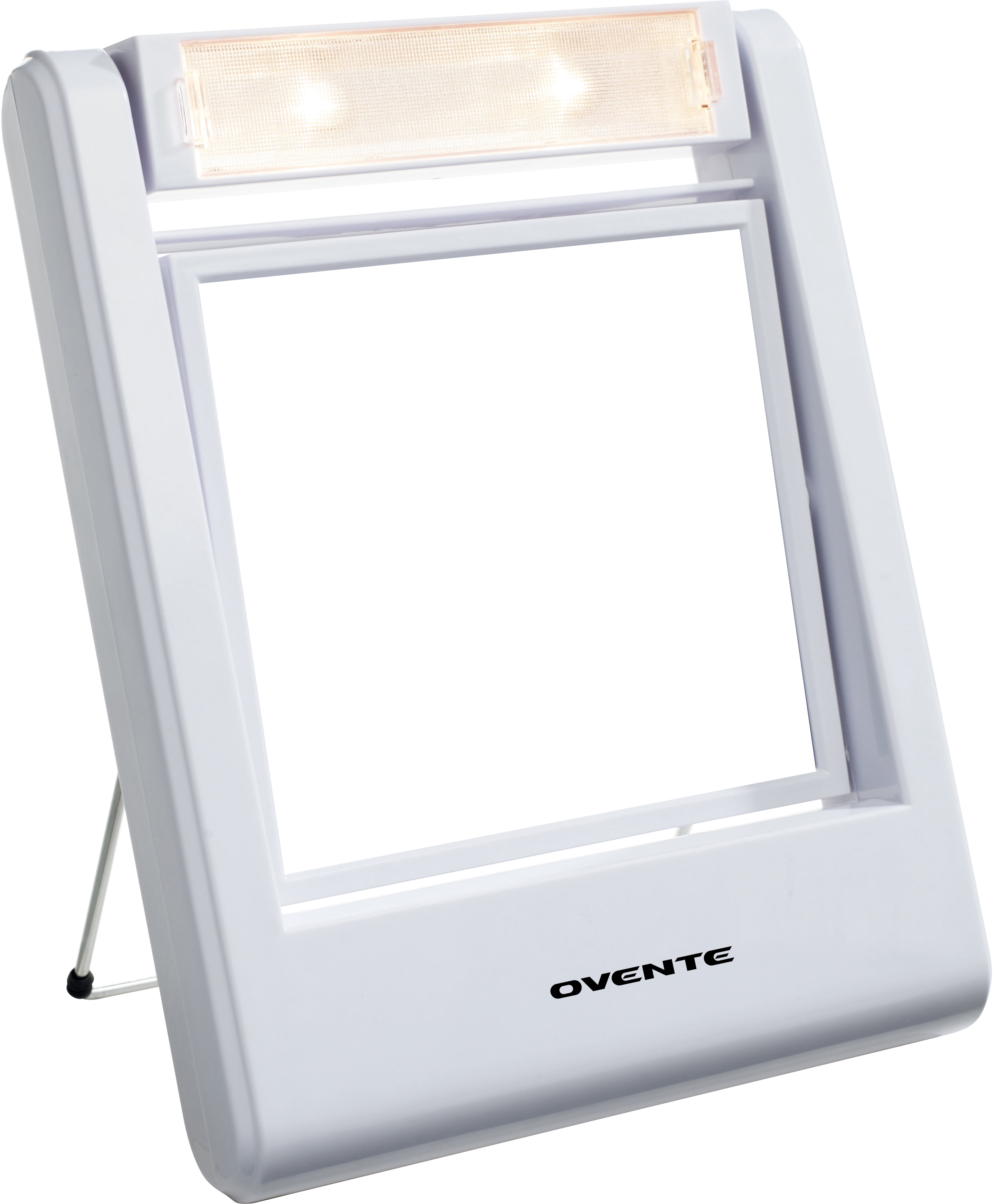 Ovente Mlt22w Square Lighted 1x 2x Dual Side Vanity Mirror
