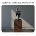 thumbnail image 3 of Abbraccia Escultura decorativa de caballo en resina, diseño chino vintage, para sala de estar, hotel, regalo decorativo, 3 of 6