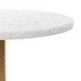 thumbnail image 4 of Maklaine Table d'Appoint en Marbre, Blanc et Or, 4 of 9