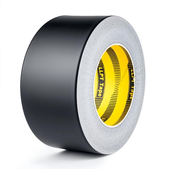 LLPT Aluminum Black Foil Tape 2 Inches x 55 Yards 3.94 Mil Heavy Duty Adhesive HVAC Sealing Hot Cold Air Duct Tape for Pipe Metal Repair (BF255)