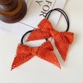 thumbnail image 1 of Paquete de 2 lazos para el pelo de color caramelo con forma de corazón para niña, banda de goma estilo cola de caballo doble, accesorios para el pelo, 1 of 6