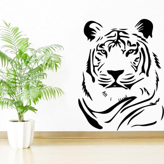 Fierce Wall Sticker Tiger Vinyl Wall Decals Bedroom Wallpaper Animals Vinyl Stickers Art Home Decor Poster Mural 30x39cm