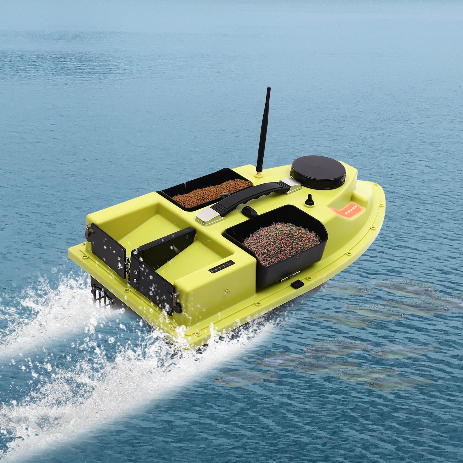 Fishing Bait Boat 500m Remote Control Bait Boat 2kg Loading LED Light 5200mAh