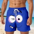thumbnail image 2 of ibiyuan Men Swim Trunks 5 Inch Funny Expression Graphic Funny Beach Board Shorts Drawstring Waist Mens Bathing Suit Men's Swimwear, 2 of 5