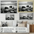 thumbnail image 4 of Designart "Monochrome Horizon Of A Rocky Beach" Coastal Minimalism Floater Framed Canvas Wall Art, 4 of 5