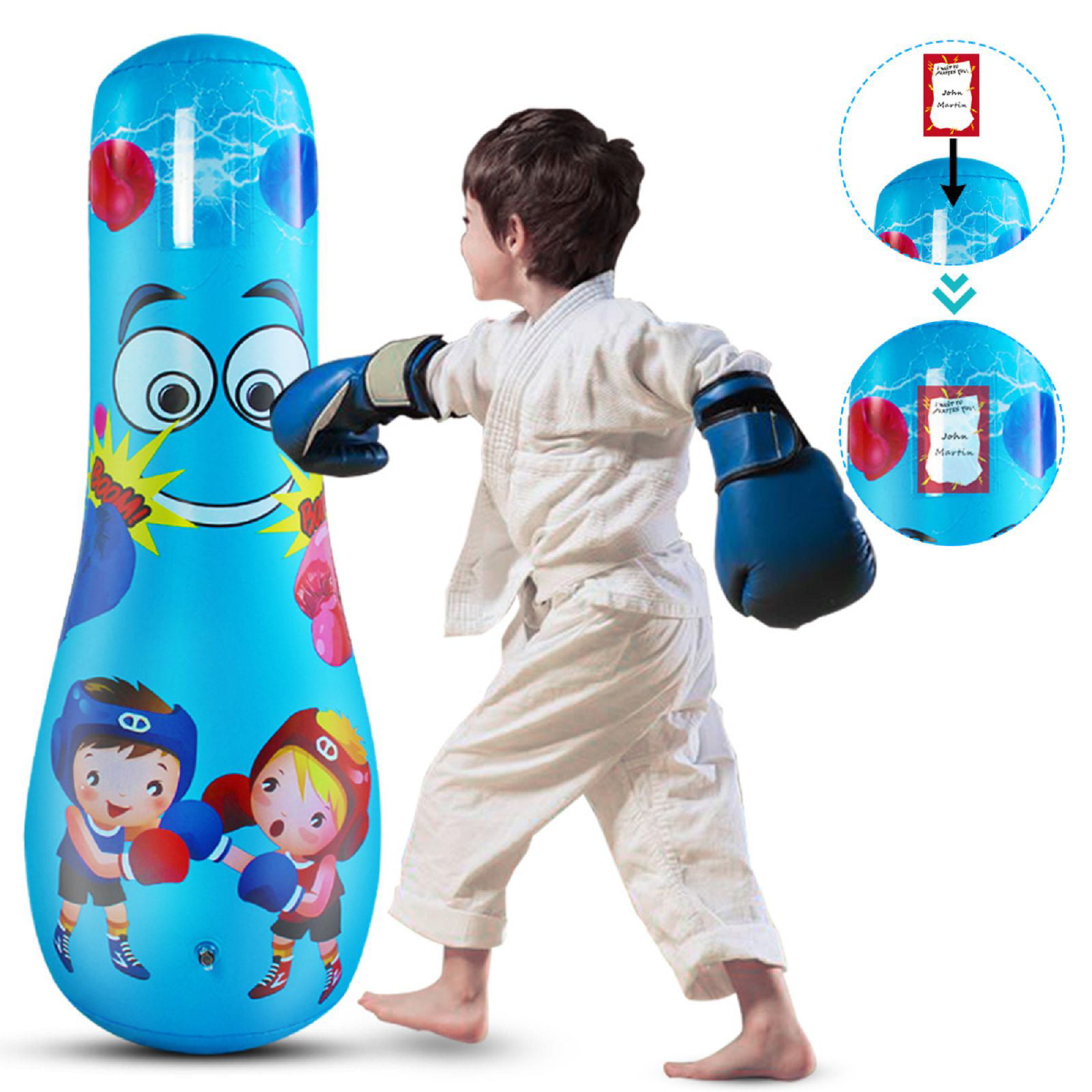 Punching Bag For Kids Freestanding Home Stress Tower Adult Inflatable Toy Q9jP 