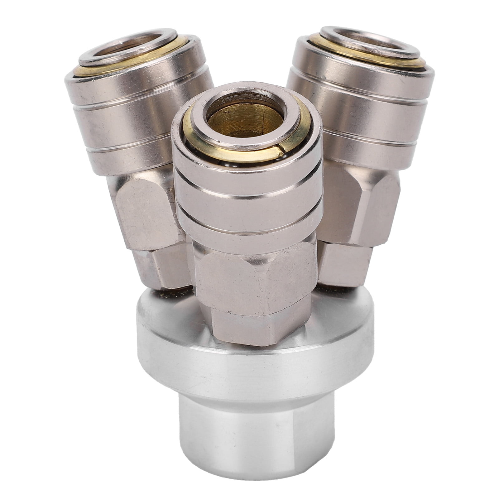 3 Way Connector, G1/4 All Plated C Type Quick Connector, OneHanded Operation For Pneumatic