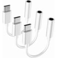 thumbnail image 1 of Adaptador USB-C a 3,5 mm para auriculares Htrenc, paquete de 3, 1 of 7