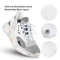 thumbnail image 3 of Vinatge Geometric Abstract Art Black Gray Walking Shoes for Men Woman Lightweight Tennis Fashion Elastic Sports Shoes Cushion Basketball Shoes, 3 of 7