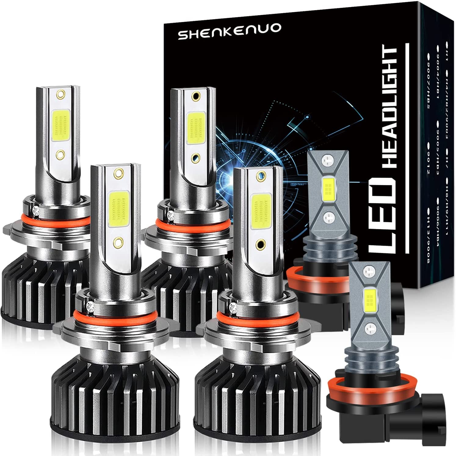 CREE H4 LED Headlight Kit Light Bulbs Hi/Lo Beam 6000K 1080W 162000LM HB2 9003 