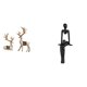 thumbnail image 1 of Estatua de ciervo alce, resina, pensador abstracto, escultura, estatuilla, diseño hueco, decoración artística moderna para el hogar, adecuada para sal, 1 of 8