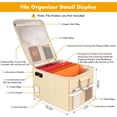 thumbnail image 5 of 5200°F Fireproof Document Box, Fire Important Document Organizer with Lock, Upgraded Heat Insulated Filing Storage Cabinet Office Organization (5200°F Fireproof Box, Off-white), 5 of 5