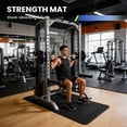 thumbnail image 6 of Heavy Duty Exercise Equipment Mat, 6mm Thick Non-Slip PVC Treadmill Mat for Home Gym, Shock Absorbing Floor Protector for Bike, Rowing Machine & Fitness Equipment, 59x28 inch, Black, 6 of 7