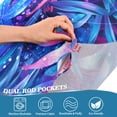 thumbnail image 3 of Yayeee Kitchen Curtains Tier Pair Light Filtering 27"x24" Rod Pocket Short Cafe Window Panel, Neon Pink Starfish, 3 of 7