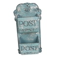 thumbnail image 3 of yuksok Wall Mount Mailbox Retro Design Wall Hanging Mail Box for Outdoor Front Door Blue, 3 of 9