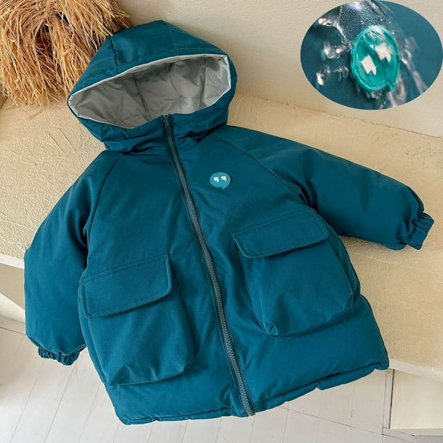 YUNAFFT Kids Unisex Jacket Reversible Waterproof Windproof Insulated Overcoat with Hood for Winter