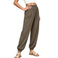 thumbnail image 3 of SROBPTY Teen Girls Pants Solid Elastic Waist Straight Leg Soft Breathable Trousers for 1-14Y, 3 of 5