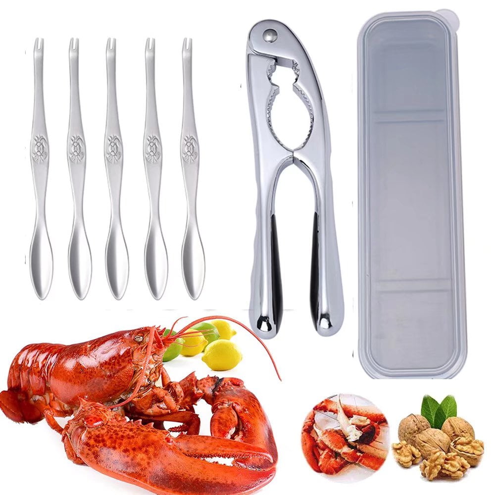 Haomacro Seafood Tools Set Crab Eating Tool 6Pcs Includes Crab Crackers