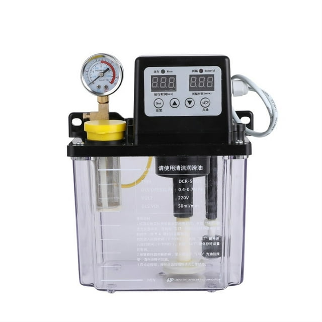 Pompe de Lubrification Électromagnétique Cnc 0.5/1/2 Litres Pompe de Lubrification Automatique Injecteurs d'Huile, Simple à Raccorder