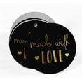 thumbnail image 2 of Inkdotpot 100 Pack Real Gold Foil Paper Tag Made With Love Text Favor Hang Tag, 2 of 6