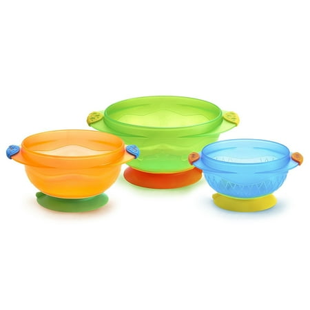 Munchkin Stay-Put Suction Bowls, 3 ct