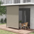 thumbnail image 2 of Outsunny Auvent de Patio Rétractable 7 Pieds x 10 Pieds, Écran d'Intimité Extérieur, Beige, 2 of 10