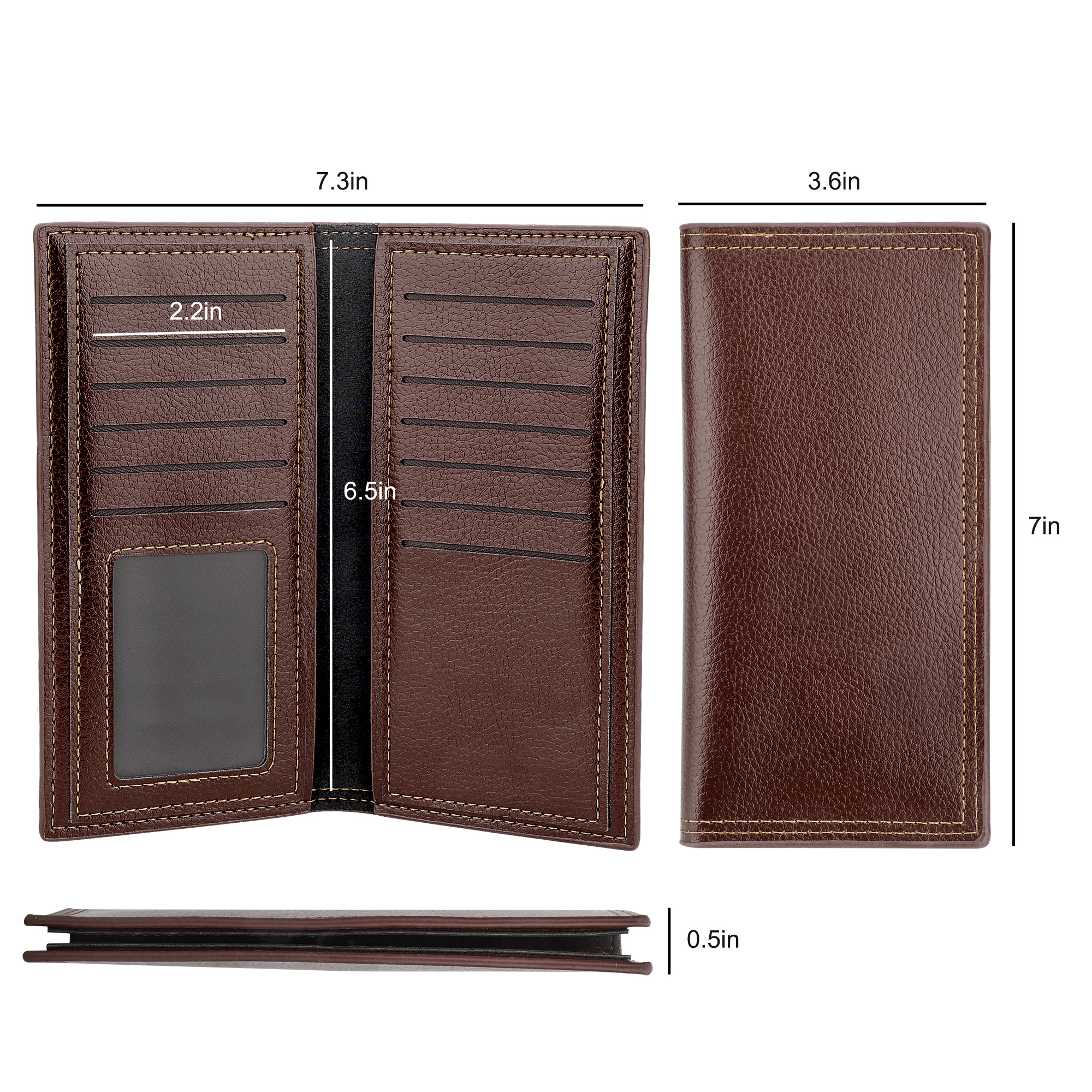 EEEkit Long Bifold Wallet for Men, RFID Blocking photo 7