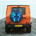 thumbnail image 6 of Naloa Futuristic Blue Light Wolf PVC Leather Spare Tire Wheel Cover for Car Truck SUV Camper Trailer Universal Fit many size14 inch, 6 of 6