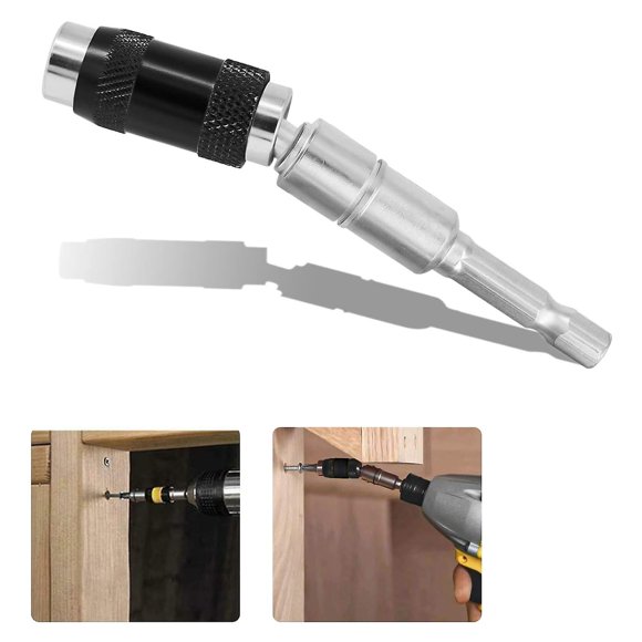 Magnetic Bit Holder, 1/4 Swivel Drill Bit Holder with 20 Swivel Mode and Spring Release Collar, Drill Bit Extension Bit Impact Resistant Bit Holder