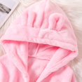 thumbnail image 4 of Diufon Unisex Baby Robe Toddler Boys Girls Long Sleeve Fleece Hooded Robes Fall Winter Soft Pajamas Bathrobe, 4 of 7