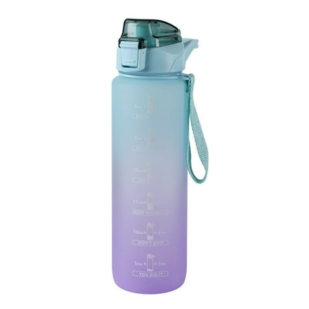 

32oz Water Bottle Sports Cup With Inspirational Time Mark And Removable Filter Is Suitable For Fitness And Outdoor Transportation