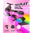 thumbnail image 3 of FanttikRide N10 Classic Electric Wiggle Car with Pedal, Type-C Rechargeable Battery, One-Click Detachable Mop, GlideWiz, Anti-Rollover, Flashing Wheels, Bluetooth, for Ages 3 and Up, 150 Lbs, Pink, 3 of 10