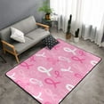 thumbnail image 2 of Breast Cancer Awareness (3) Shaggy Area Rug, Rugs for Living Room Bedroom Non Slip Door Mat Indoor Carpet Machine Washable Nursery Home Decor Floor Mats for Entryway 60x39in-#, 2 of 5