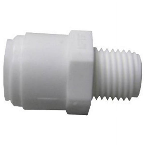 Watts PL-3025 Multi-Purpose Push-Fit Tube To Pipe Adapter, 3/8 X 1/4 in, Compression X MPT, Plastic