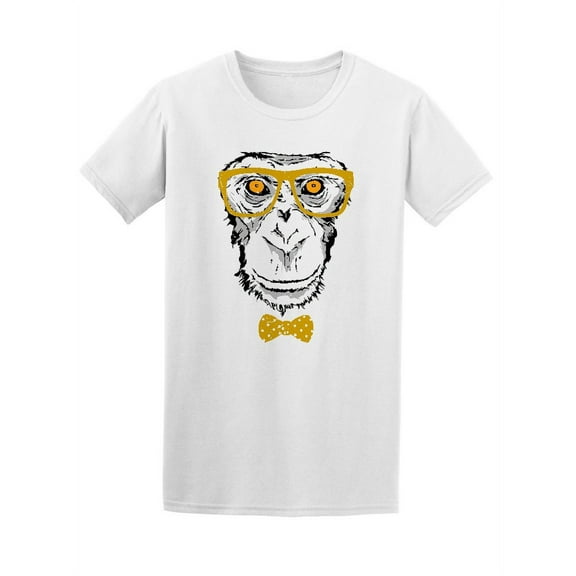 Hipster Monkey T-Shirt Men -Image by Shutterstock, Male 4X-Large
