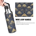 thumbnail image 4 of Yayeee 20oz Insulated Water Bottle Double Wall Stainless Steel with Flip Straw Lid, Gold Art Pattern, 4 of 7