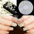 thumbnail image 4 of dianhelloya Nail Art Supplies 3 Sizes Nail Art Wheel White Faux Pearl Nail Decorations DIY Decal Manicure Tool, 4 of 6