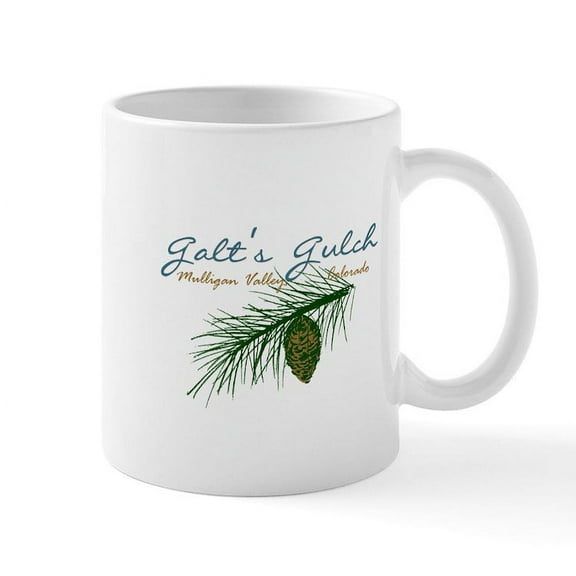 CafePress - Galt's Gulch Elegant Mug - 11 oz Ceramic Mug - Novelty Coffee Tea Cup