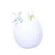 thumbnail image 1 of Decoración de huevo de conejo de Pascua, estatua de Pascua de resina, lindos objetos de colección en cáscaras de huevo. Blanco Azul, 1 of 8