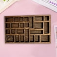 thumbnail image 3 of tasrioml Miniature Jewelry Holder Miniature Trinket Shelf Wooden Vinatge Multi Compartments Smooth No Thonry Edge Playhouse Toy, 3 of 6