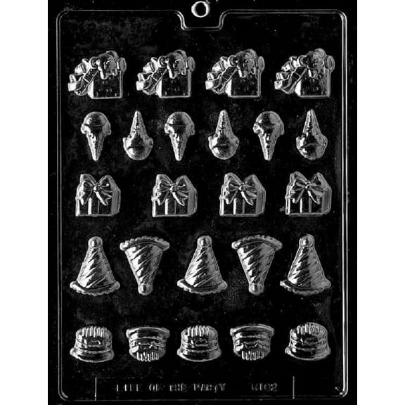 Grandmama's Goodies K102 Birthday Decorations Chocolate Candy Soap Mold with Exclusive Molding Instructions