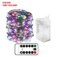 thumbnail image 1 of Cadena de luz LED a prueba de agua Oficina en casa Decorativa Control remoto Temporizador Cadena de lámpara 10m 100LEDs Colorido Yuarrent HA001502-07, 1 of 7