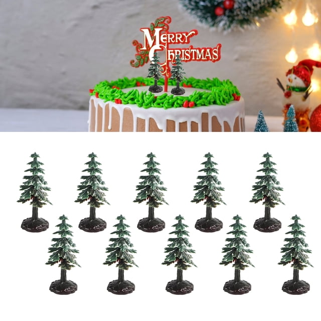 Árbol de NaviDad en Miniatura, Micro Paisajismo de Navidad para pastel de Cumpeados para pastel de Cumpeados