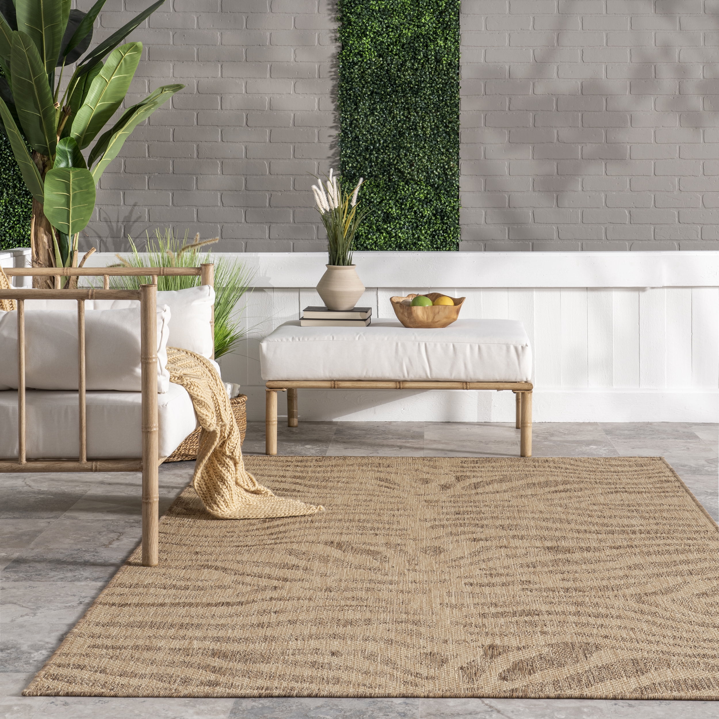 nuLOOM Katrine Zebra Indoor/Outdoor Area Rug, 8' x 10', Beige