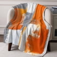 thumbnail image 3 of Throw Blanket for Couch Orange Graffiti Soft Fleece Flannel Blankets Cozy Lightweight Blanket for Home Sofa Living Room Abstract Texture Bed Throws 60" x 80", 3 of 9