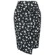 thumbnail image 4 of Gibobby mini faldas de mujer con estampado floral de lápiz de oficina floral elegante para mujer(Negro, XL), 4 of 5