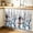 Gray, variant on Navy Blue Aqua Striped Small Sink Skirt 10"Wx11"L, Dustproof Under Sink Curtain with Self Adhesive Tape, Farmhouse Stripe Art Cabinet Curtain Cover for Bathroom Vanity, Kitchen Storage Shelf, RV